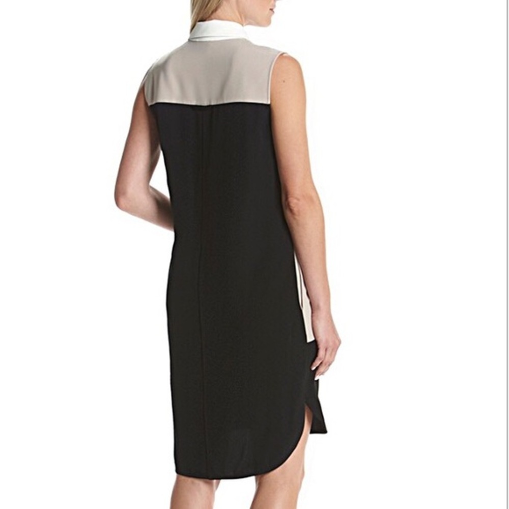 (Sizes 14,16) Calvin Klein Khaki, Black and Cream Shirt Dress - Picture 2 of 12